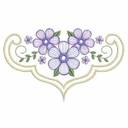 Rippled Elegant Flowers 10(Sm) machine embroidery designs