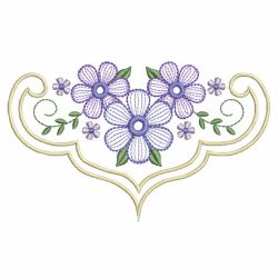 Rippled Elegant Flowers 10(Md) machine embroidery designs