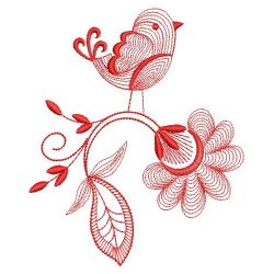 Redwork Rippled Birds 01(Sm) machine embroidery designs