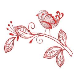 Redwork Rippled Birds 04(Lg) machine embroidery designs