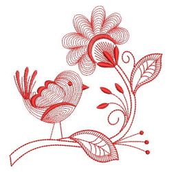 Redwork Rippled Birds 05(Md) machine embroidery designs