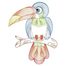 Rippled Colorful Toucans 02(Lg) machine embroidery designs