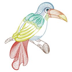 Rippled Colorful Toucans 03(Lg) machine embroidery designs