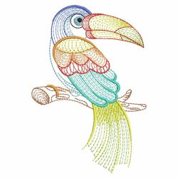 Rippled Colorful Toucans 04(Md) machine embroidery designs