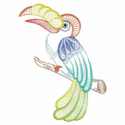 Rippled Colorful Toucans 05(Lg) machine embroidery designs