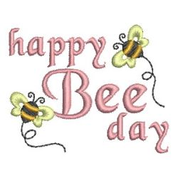 Bee Happy 01 machine embroidery designs