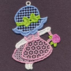 FSL Pink Sunbonnets 03 machine embroidery designs