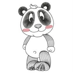 Vintage Cute Panda 01(Lg) machine embroidery designs