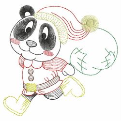 Vintage Cute Panda 03(Md) machine embroidery designs