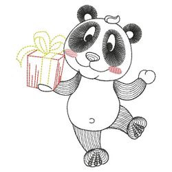 Vintage Cute Panda 06(Md) machine embroidery designs