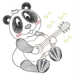 Vintage Cute Panda 09(Md) machine embroidery designs