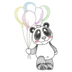 Vintage Cute Panda 10(Md) machine embroidery designs