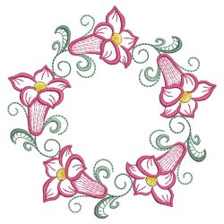 Vintage Graceful Flowers 02(Md) machine embroidery designs