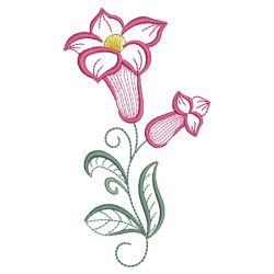 Vintage Graceful Flowers 04(Md) machine embroidery designs
