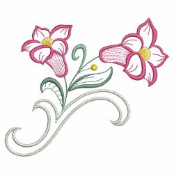 Vintage Graceful Flowers 05(Lg) machine embroidery designs