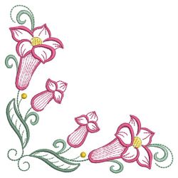 Vintage Graceful Flowers 06(Md) machine embroidery designs