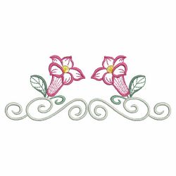 Vintage Graceful Flowers 08(Lg) machine embroidery designs