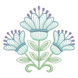 Rippled Artistic Flowers 03(Lg) machine embroidery designs