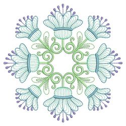 Rippled Artistic Flowers 04(Md) machine embroidery designs