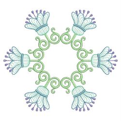 Rippled Artistic Flowers 07(Lg) machine embroidery designs