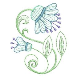 Rippled Artistic Flowers 10(Md) machine embroidery designs
