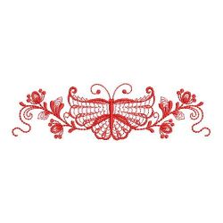 Redwork Rippled Butterfly Borders 02(Md) machine embroidery designs