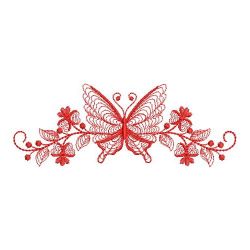 Redwork Rippled Butterfly Borders 04(Md) machine embroidery designs