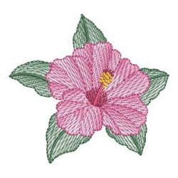 Rippled Heirloom Hibiscus 01(Md) machine embroidery designs