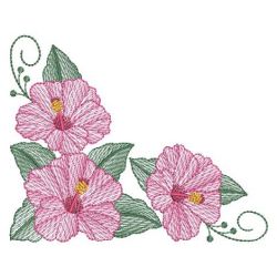 Rippled Heirloom Hibiscus 03(Sm) machine embroidery designs