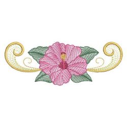 Rippled Heirloom Hibiscus 06(Md) machine embroidery designs