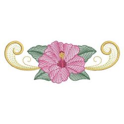 Rippled Heirloom Hibiscus 06(Lg) machine embroidery designs