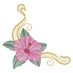 Rippled Heirloom Hibiscus 07(Md) machine embroidery designs