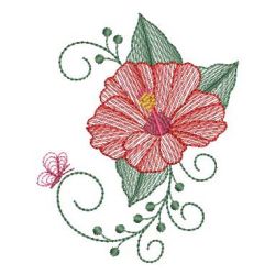 Rippled Heirloom Hibiscus 09(Lg) machine embroidery designs