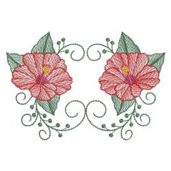 Rippled Heirloom Hibiscus 10(Lg) machine embroidery designs