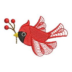 Heirloom Christmas Cardinals 01 machine embroidery designs