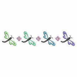 Colorful Dragonfly Borders 01(Md) machine embroidery designs