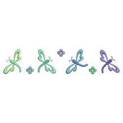Colorful Dragonfly Borders 03(Sm) machine embroidery designs