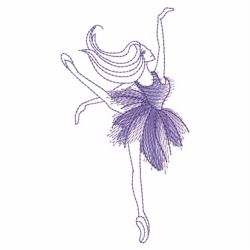 Watercolor Ballet girls 03(Md) machine embroidery designs