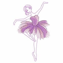Watercolor Ballet girls 05(Lg) machine embroidery designs