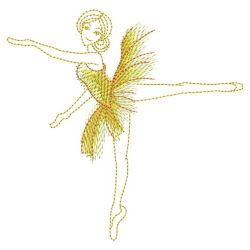 Watercolor Ballet girls 06(Md) machine embroidery designs