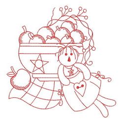 Redwork Country Doll 05(Lg) machine embroidery designs
