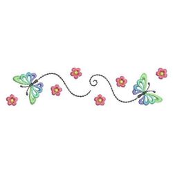 Colorful Butterfly Borders 08(Lg) machine embroidery designs