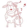 Redwork Musical Animals(Md)