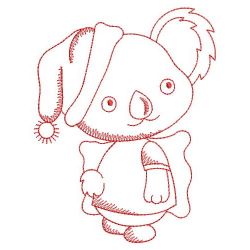 Redwork Animals In Pajamas 04(Lg)