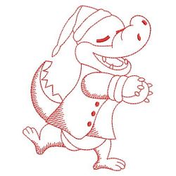 Redwork Animals In Pajamas 05(Sm)
