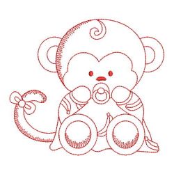 Redwork Animals In Pajamas 06(Md) machine embroidery designs