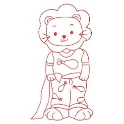 Redwork Animals In Pajamas 07(Md) machine embroidery designs