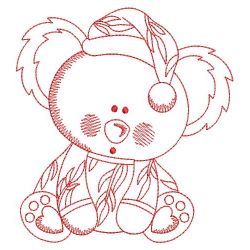 Redwork Animals In Pajamas 08(Lg) machine embroidery designs