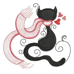 Valentine Cat Silhouettes machine embroidery designs