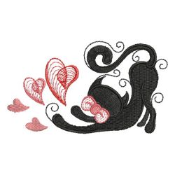 Valentine Cat Silhouettes 02 machine embroidery designs